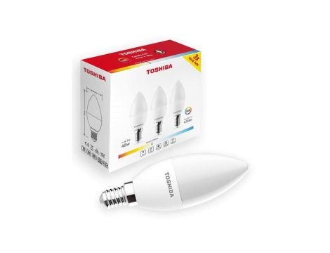 Żarówka LED E14 C37 4.7W = 40W 470lm Neutralna 4000K 220 Mleczna TOSHIBA