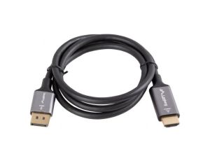 Kabel DisplayPort wtyk,HDMI wtyk PVC 1m czarny 32AWG Żyła: Cu CA-DPHD-20CU-0010-BK