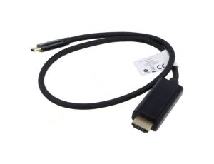 Adapter USB 3.2 HDMI wtyk,USB C wtyk złocony 0,5m czarny CA-CMHD-10CU-0005-BK