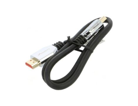 Kabel HDMI wtyk z obu stron guma HDMI 2.1 0,5m czarny 30AWG CA-HDMI-30CU-0005-BK