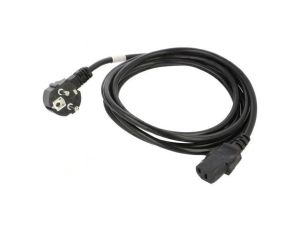 Kabel CEE 7/7 (E/F) wtyk kątowy,IEC C13 żeński PVC Dł: 3m CA-C13C-11CC-0030-BK