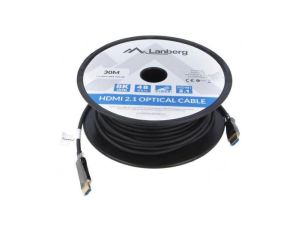 Kabel HDMI wtyk z obu stron PVC HDMI 2.1 Dł: 30m czarny CA-HDMI-30FB-0300-BK