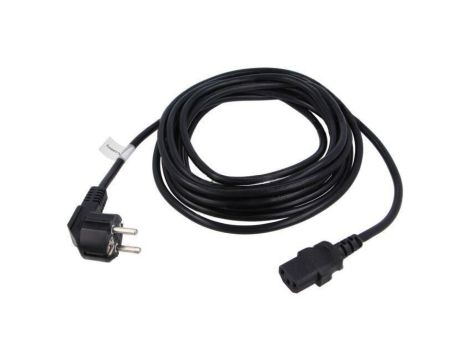 Kabel CEE 7/7 (E/F) wtyk kątowy,IEC C13 żeński PVC Dł: 5m CA-C13C-11CC-0050-BK