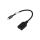 Adapter DisplayPort gniazdo,DisplayPort mini wtyk 0,1m ABS AD-0003-BK