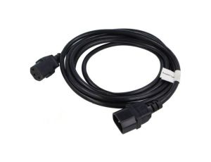 Kabel IEC C13 żeński,IEC C14 męski PVC Dł: 3m czarny CA-C13E-11CC-0030-BK