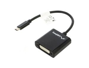 Adapter USB 3.1 DVI-I (24+5) gniazdo,USB C wtyk niklowany AD-UC-DV-01