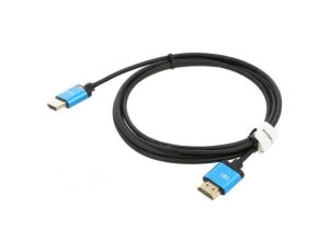 Kabel HDMI wtyk z obu stron PVC HDMI 2.0,slim Dł: 1,8m czarny CA-HDMI-22CU-0018-BK