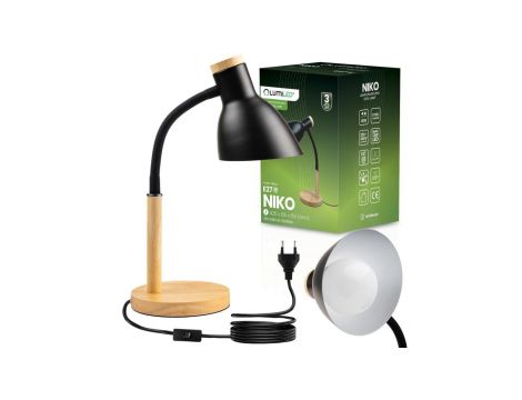 Lampka biurkowa dekoracyjna E27 NIKO Czarna Lumiled
