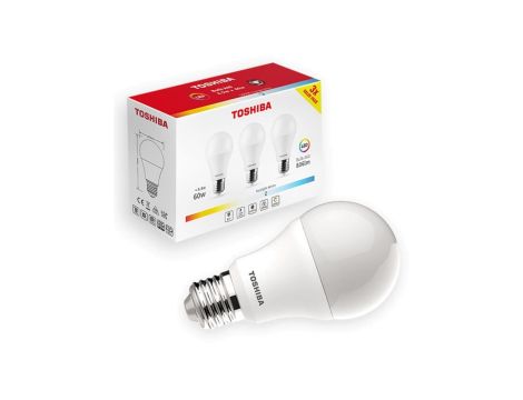 3PAK Żarówka LED E27 A60 8.5W = 60W 806lm 4000K Neutralna TOSHIBA