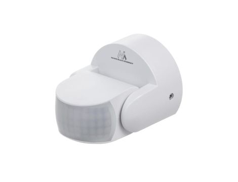 Czujnik ruchu PIR Maclean, na podczerwień, IP65, biały, zasięg 12m, max. obiążenie 800/1200W, MCE468 W