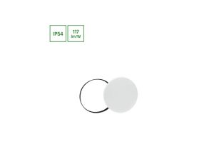 NYMPHEA BLACK i WHITE RINGS 24W WW 230V 115st IP54 FI320x52 BIAŁY/CZARNY OKRĄGŁA