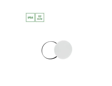 NYMPHEA BLACK i WHITE RINGS 24W WW 230V 115st IP54 FI320x52 BIAŁY/CZARNY OKRĄGŁA