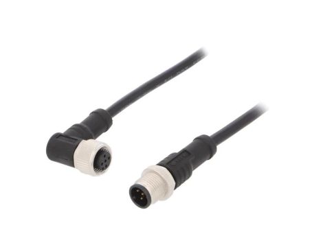 Kabel do czujników/automatyki 5-PIN M12-M12 1m wtyk wtyk M12A05ML-12AFR-SD001