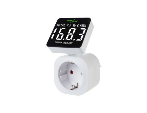 Miernik energii GreenBlue, watomierz, 16A, max. 3680W, podtrz.pamięci, GB620 F