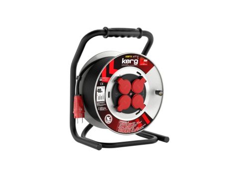 Przedł.BĘBNOWY KERG 3G1.5 40M CZARNY H05RRF STANDARD guma EPR