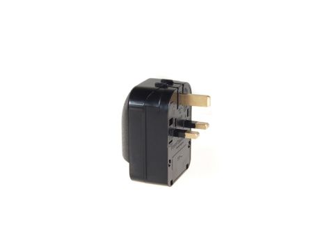 Adapter zasilania UK na Euro kątowy czarny Maclean MCE70 MCE70