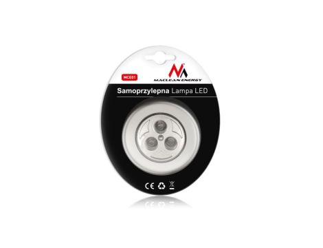 Lampa samoprzylepna 3xLED Maclean Energy MCE01 na baterie 3xAAA MCE01