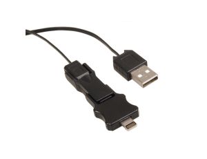 Kabel USB-Iphone 5/micro 5p/mini czarny zwijany Maclean MCTV-730 MCTV-730