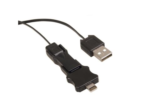 Kabel USB-Iphone 5/micro 5p/mini czarny zwijany Maclean MCTV-730 MCTV-730