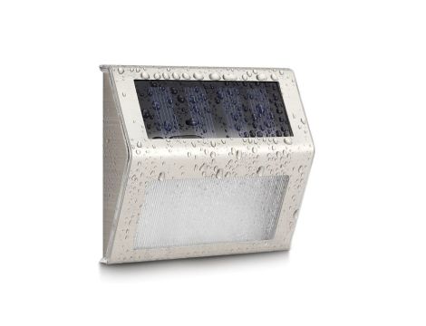 Lampa solarna 2LED na ogrodzenie schody MCE119 Maclean Energy Inox MCE119