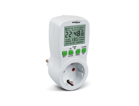 Włącznik czasowy - timer cyfrowy GreenBlue GB107G 16 programów max 240 programów wersja niemiecka GB107