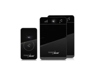 Dzwonek bezprzewodowy nadajnik-2 odbiorniki, 52 melodie czarny GreenBlue GB112 dotykowy, zasięg 150m GB112