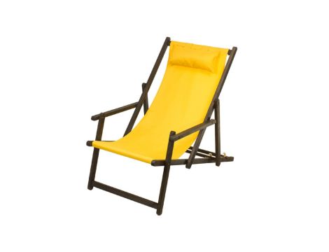 Leżak z podłokietnikiem i poduszką GreenBlue Premium GB283 złoty