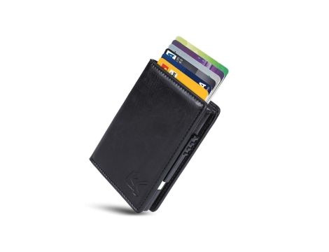 Portfel antykradzieżowy eko-skóra RFiD blocking RS80 NanoRS funkcja pop up