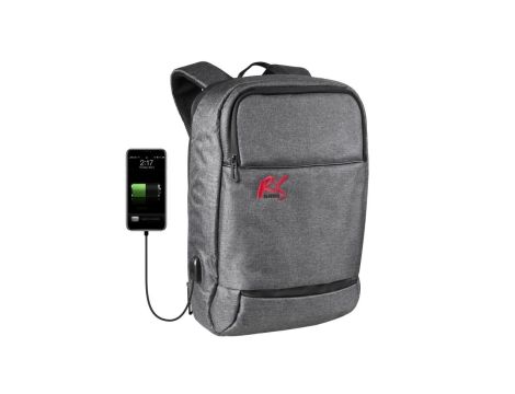 Plecak antykradzieżowy, laptop 15,6 tablet, port USB do ładowania telefonu - NanoRS RS915 S szary