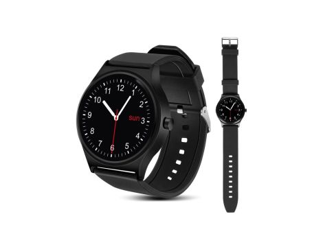 Smartwatch inteligentny zegarek RS100 NanoRS bluetooth krokomierz monitor snu pomiar tętna czarny