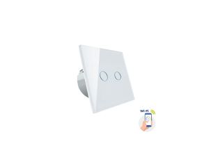 Włącznik światła dwustrefowy biały smart