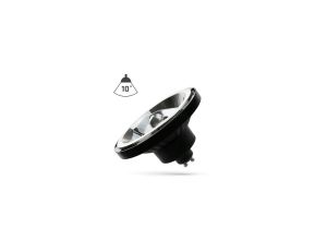 Led ar111 gu10 230v 15w cob 10st nw black