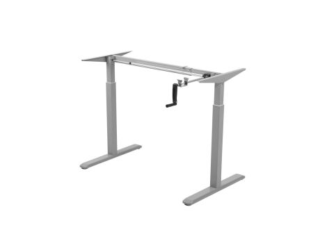 Biurko Maclean ręczna regulacja wysokości max 60 kg max wys 120cm - bez blatu do pracy stojąco siedzącej MC-790