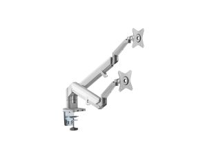 Uchwyt biurkowy do monitora podwójne ramię szary Ergo Office, ze sprężyną gazową, 17-32, 9 kg, 2x USB 3.0, ER-406G