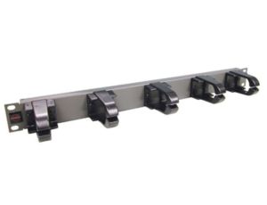 Organizator - panel 19-calowy z wieszakami, 1U, Grafitowy 25.B016G