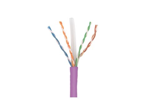 Kabel U/UTP PowerCat 6, 4 pary, LSZH, CPR Dca-s2,d2,a1, Fioletowy CAA-00325 /500m/