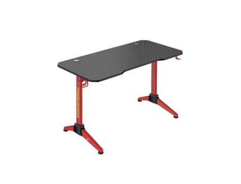 Biurko gamingowe czarno-czerwone NanoRS 100kg max, wysokość 750mm, podświetlenie LED RGB, RS701