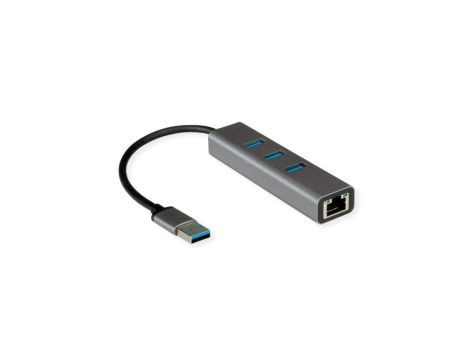 Konwerter USB 3.2 Gen 1 na Gigabit Ethernet + Hub 3x