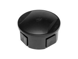 Puszka instalacyjna natynkowa typu KLIK 84x40mm IP44 czarna okrągła z zaślepkami PAWBOL