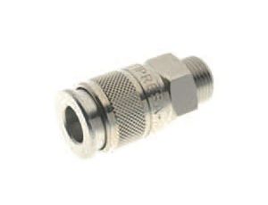 Szybkozłącze powietrza RS PRO G 3/8 męskie rodzaj Żeński Gwintowany Mosiądz niklowany 3/8in