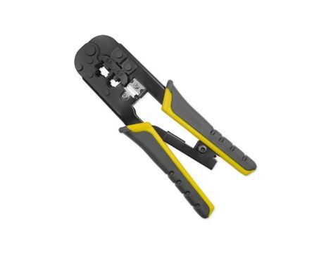 Qoltec Modułowa zaciskarka do cięcia i zaciskania kabli Ethernet 8P 6P