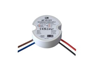 Zasilacz led dopuszkowy okrągły 15W 12V 1.25A IP67 AF1512Y MW Power