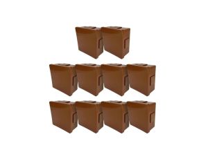 Puszka hermetyczna natynkowa 86x86x40mm 4-wlotowa, z dławikami gumowymi, IP55 zamknięcie na klik, brązowa EDO 10szt