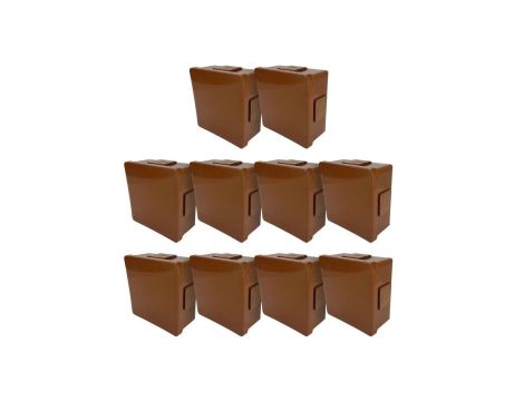 Puszka hermetyczna natynkowa 86x86x40mm 4-wlotowa, z dławikami gumowymi, IP55 zamknięcie na klik, brązowa EDO 10szt