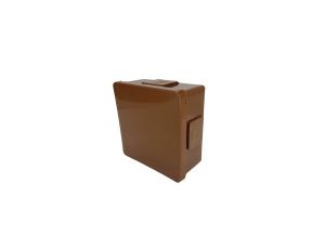 Puszka hermetyczna natynkowa 86x86x40mm 4-wlotowa, z dławikami gumowymi, IP55 zamknięcie na klik, brązowa EDO