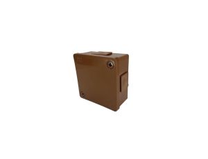 Puszka hermetyczna natynkowa 86x86x40mm 4-wlotowa, z dławikami gumowymi, IP55 zamknięcie na wkręty, brązowa EDO