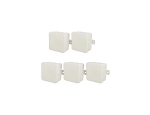 Puszka hermetyczna natynkowa elastyczna 85x85x41mm 12-wlotowa, zamknięcie na klik IP54 biała EDO 5 szt.
