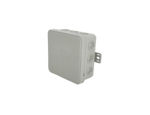 Puszka hermetyczna natynkowa elastyczna 85x85x41mm 12-wlotowa, zamknięcie na klik IP54 szara EDO
