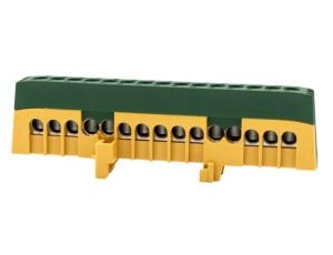 Listwa ochronna ZPI 15-modułowa (15x16mm2) IP20 AL/CU - żółto/zielona