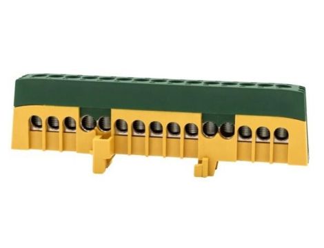 Listwa ochronna ZPI 15-modułowa (15x16mm2) IP20 AL/CU - żółto/zielona